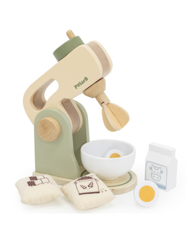 VIGA PolarB Wooden Kitchen Mixer Green + Accessories