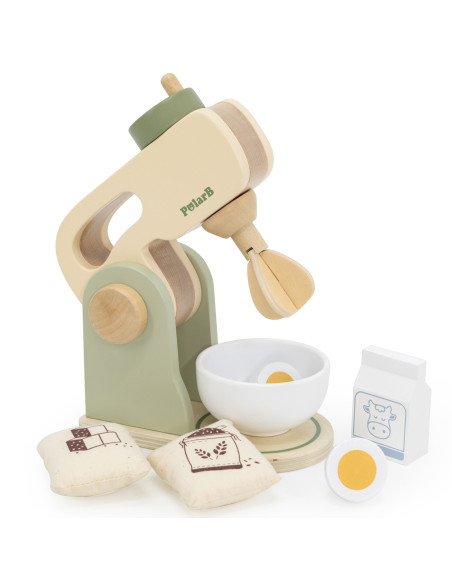 VIGA PolarB Wooden Kitchen Mixer Green + Accessories