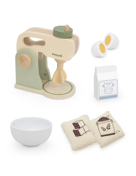 VIGA PolarB Wooden Kitchen Mixer Green + Accessories