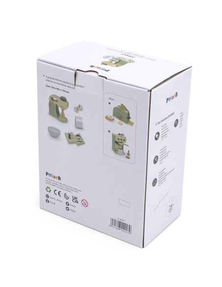 VIGA PolarB Wooden Kitchen Mixer Green + Accessories