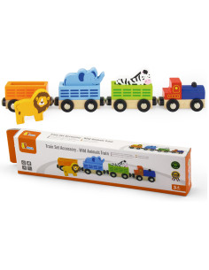 VIGA Train Accessories Set - ZOO Wild Animal Train 2