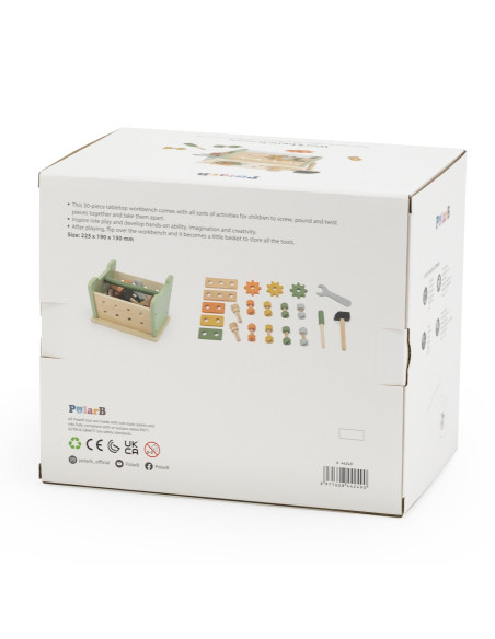 VIGA PolarB Mini dirbtuvių 2in1 įrankių dėžė Medinis rinkinys