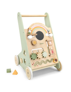 VIGA PolarB Wooden Push Walker Green Educational 2