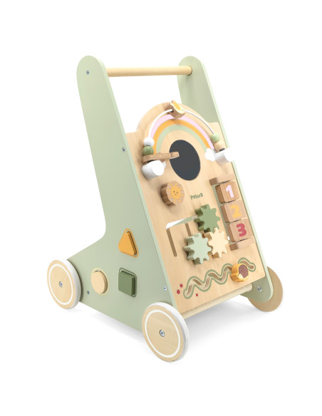VIGA PolarB Wooden Push Walker Green Educational