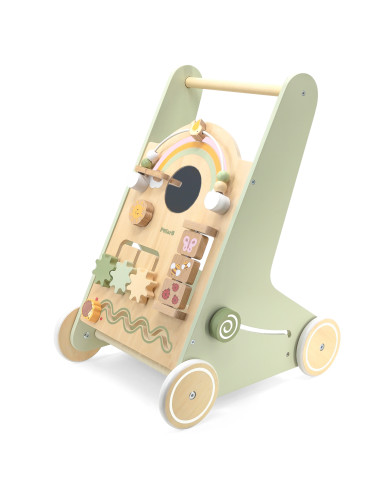 VIGA PolarB Wooden Push Walker Green Educational