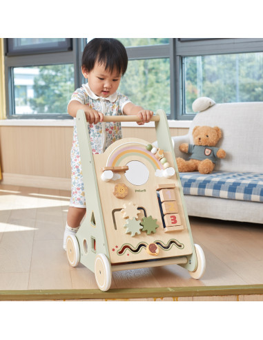 VIGA PolarB Wooden Push Walker Green Educational