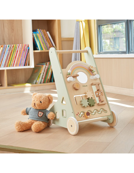 VIGA PolarB Wooden Push Walker Green Educational
