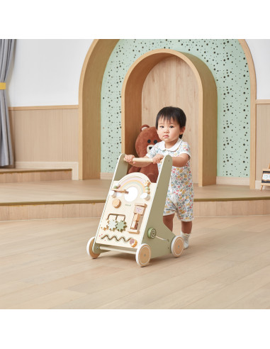 VIGA PolarB Wooden Push Walker Green Educational