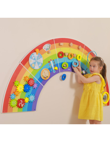 VIGA Wooden Sensory-Manipulation Board EDU Rainbow FSC Certificate