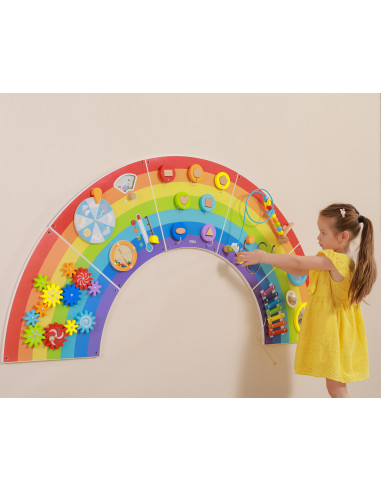 VIGA Wooden Sensory-Manipulation Board EDU Rainbow FSC Certificate