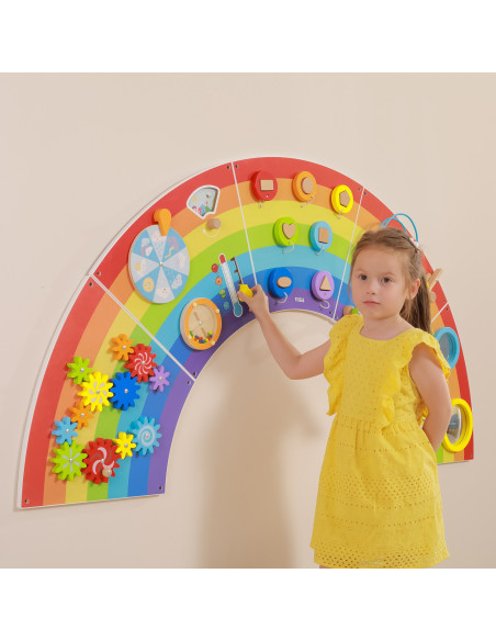 VIGA Wooden Sensory-Manipulation Board EDU Rainbow FSC Certificate