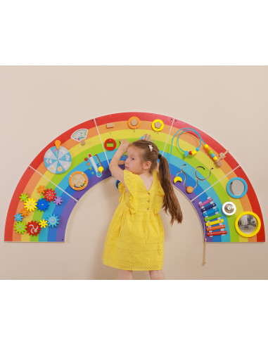 VIGA Wooden Sensory-Manipulation Board EDU Rainbow FSC Certificate