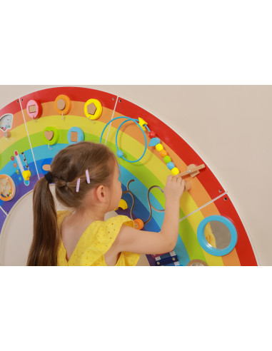 VIGA Wooden Sensory-Manipulation Board EDU Rainbow FSC Certificate