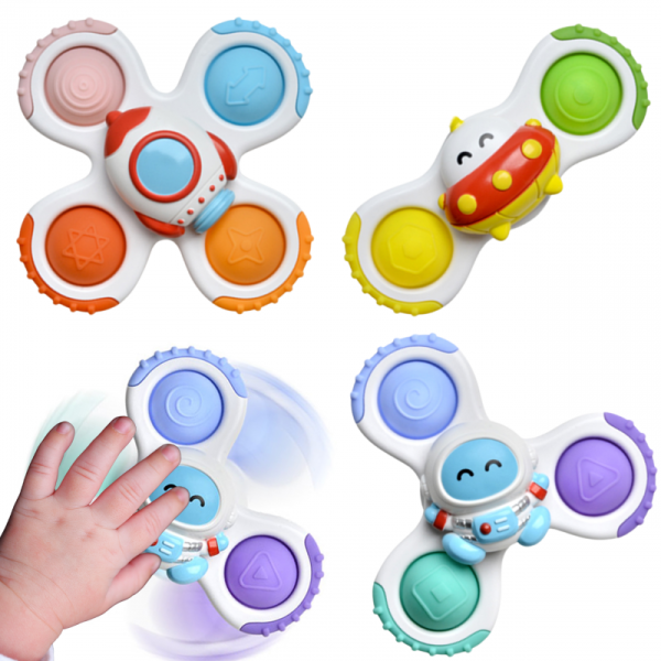 WOOPIE BABY Spinner Sensory Toy Rocket Space Ufo 3 шт.