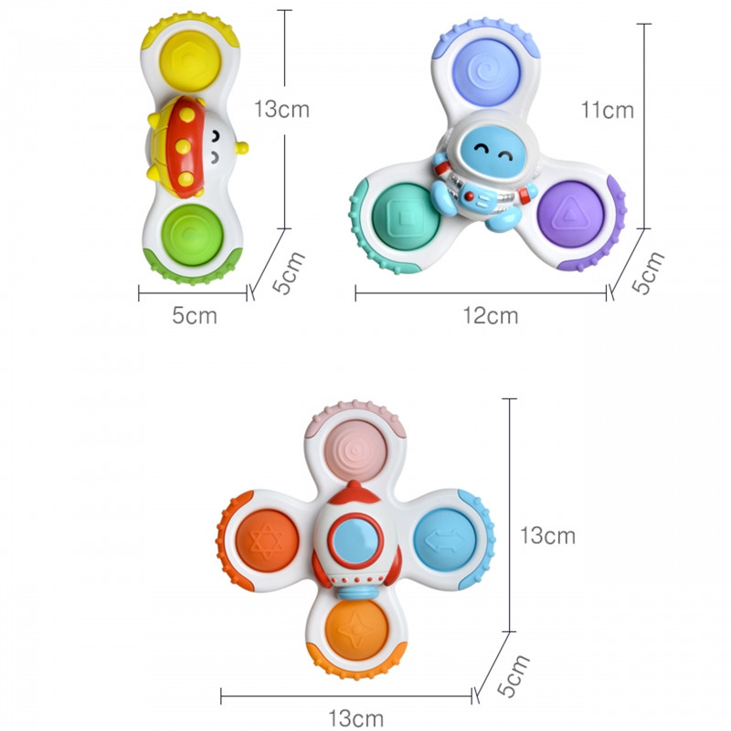 WOOPIE BABY Spinner Sensory Toy Rocket Space Ufo 3 шт.