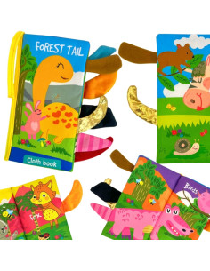 WOOPIE BABY Książeczka z Ogonkami Zwierząt Leśnych Materiałowa