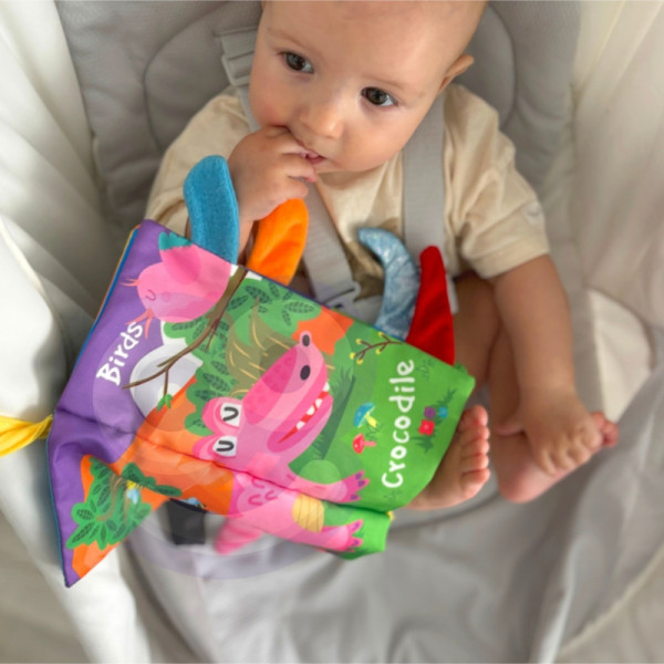 WOOPIE BABY Book with Tails of Forest Animals Material