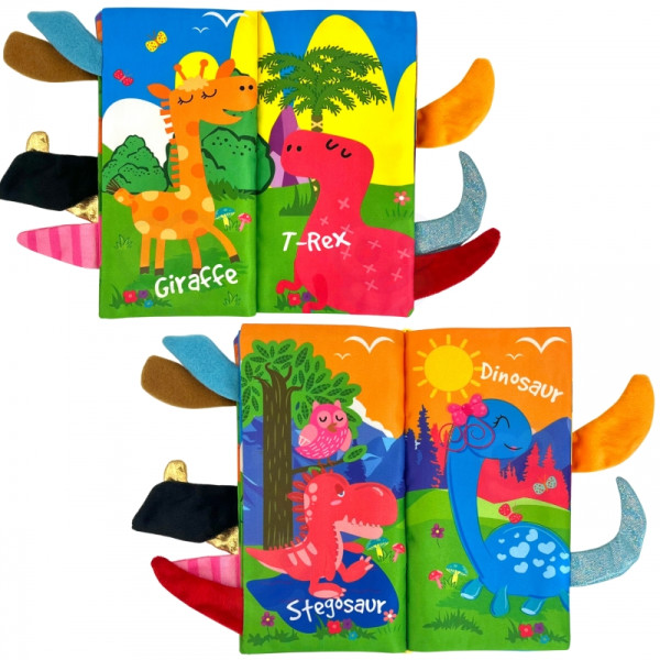 WOOPIE BABY Book with Tails of Forest Animals Material