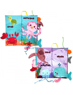 WOOPIE BABY Jūros gyvūnų knyga su uodegytėmis 2