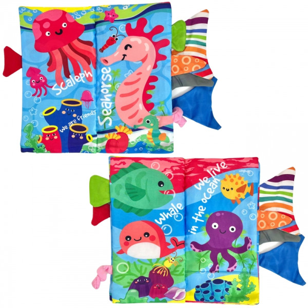WOOPIE BABY Book with Tails of Sea Animals Material Rustling