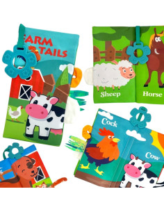 WOOPIE BABY Książeczka z Ogonkami Zwierząt Materiałowa