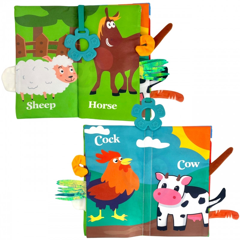 WOOPIE BABY Knygutė su gyvūnų uodegėlėmis