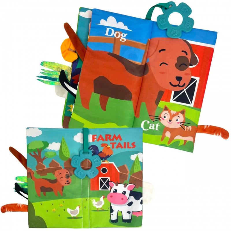 WOOPIE BABY Knygutė su gyvūnų uodegėlėmis