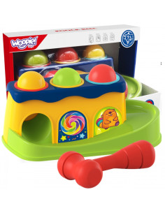 WOOPIE BABY Разноцветная машинка с молоточком Монтессори