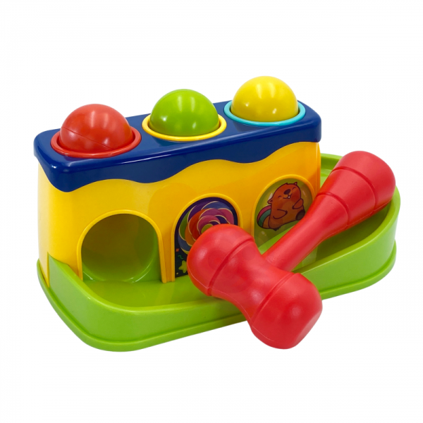 WOOPIE BABY Spalvinga Montessori plaktuko mušimo mašina