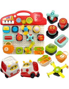 WOOPIE BABY Montessori Tablica Manipulacyjna Kolorowy Panel Aktywności