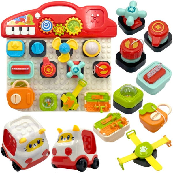 WOOPIE BABY Montessori Manipulative Board Colorful Activity Panel