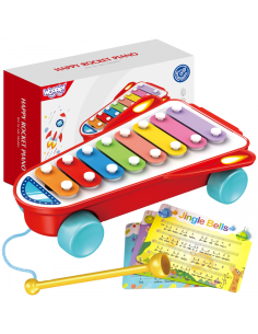 WOOPIE BABY Cymbałki Rakieta Kosmiczna Czerwona 18m+