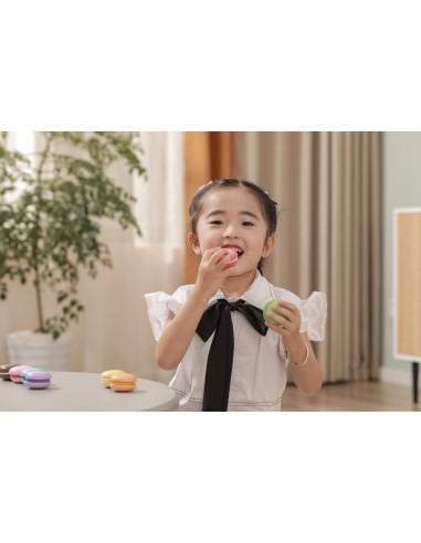 VIGA Wooden Cookies Colorful Cookies Macaroon Set 8 pcs