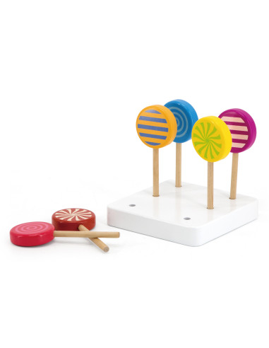 VIGA Wooden Colorful Lollipops Set of 6