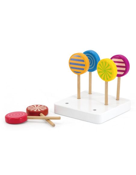 VIGA Wooden Colorful Lollipops Set of 6