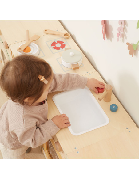 VIGA PolarB Wooden Kitchen Set XL Washing Machine Stove Dishwasher