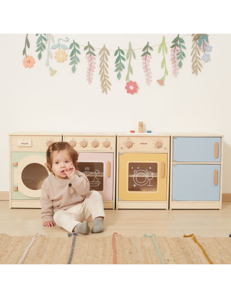 VIGA PolarB Wooden Kitchen Set XL Washing Machine Stove Dishwasher