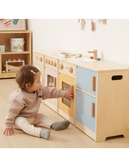 VIGA PolarB Wooden Kitchen Set XL Washing Machine Stove Dishwasher