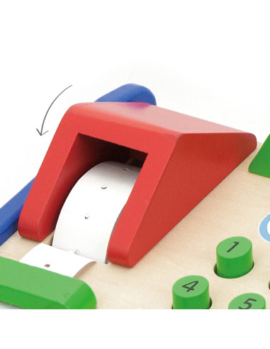 VIGA Wooden Cash Register with Montessori Scanner Accessories