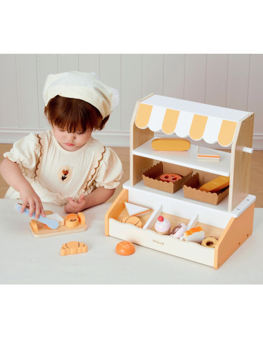 VIGA Wooden Mini Bakery Shop Baked Goods Stand 16 pcs.