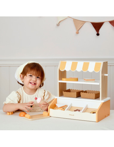 VIGA Wooden Mini Bakery Shop Baked Goods Stand 16 pcs.