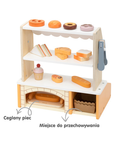 VIGA Wooden Mini Bakery Shop Baked Goods Stand 16 pcs.