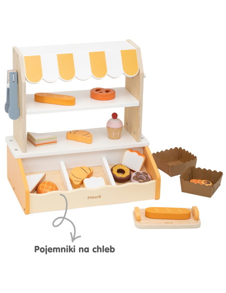 VIGA Wooden Mini Bakery Shop Baked Goods Stand 16 pcs.