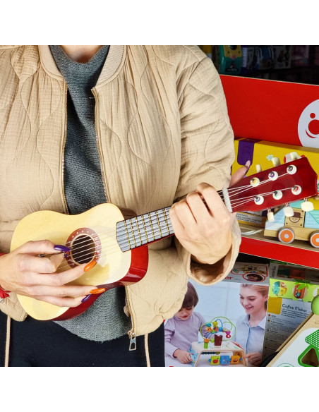 Viga Wooden Guitar for Kids Natural 21 Inches 6 Strings