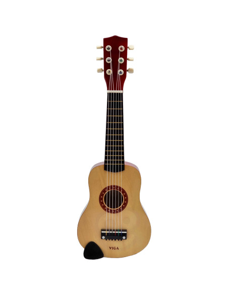 Viga Wooden Guitar for Kids Natural 21 Inches 6 Strings