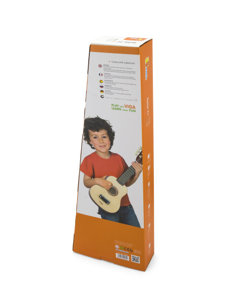 Viga Wooden Guitar for Kids Natural 21 Inches 6 Strings
