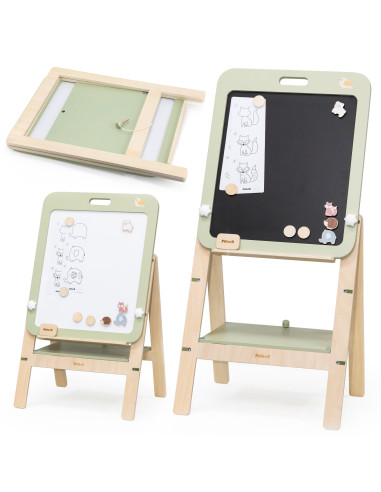 VIGA PolarB Growing Wooden Magnetic Dry-Erase Chalkboard