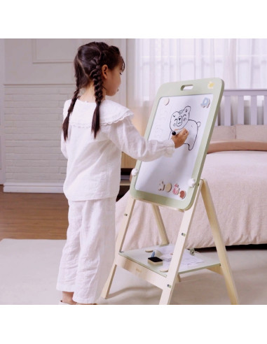 VIGA PolarB Growing Wooden Magnetic Dry-Erase Chalkboard