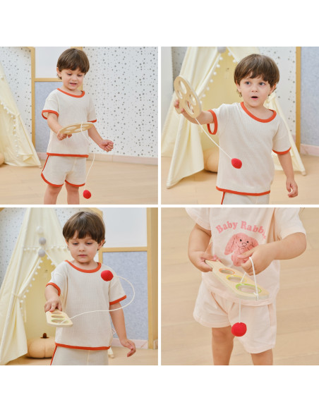 VIGA Wooden Catch the Ball Scoring Paddle Set