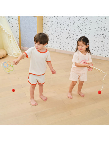 VIGA Wooden Catch the Ball Scoring Paddle Set